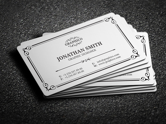 Elegant Vintage Business Card - 37 in Business Card Templates - product preview 3