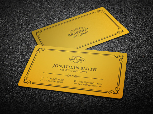 Elegant Vintage Business Card - 37 in Business Card Templates - product preview 4