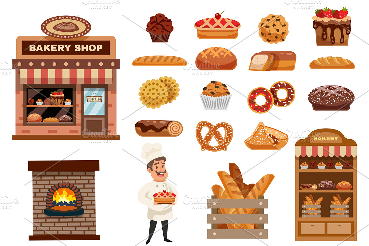 Bakery icons set in Icons - product preview 8