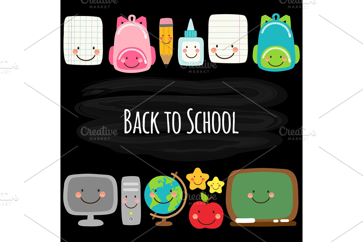 Cute Back to school banner design in Illustrations - product preview 8