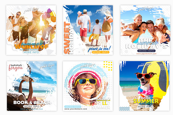 instagram Post Template-Summer in Instagram Templates - product preview 1