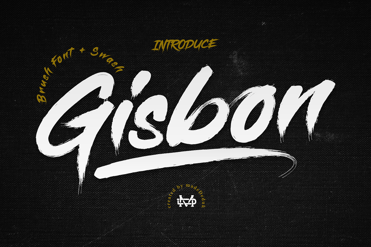 Gisbon - Brush Typeface in Blackletter Fonts - product preview 8