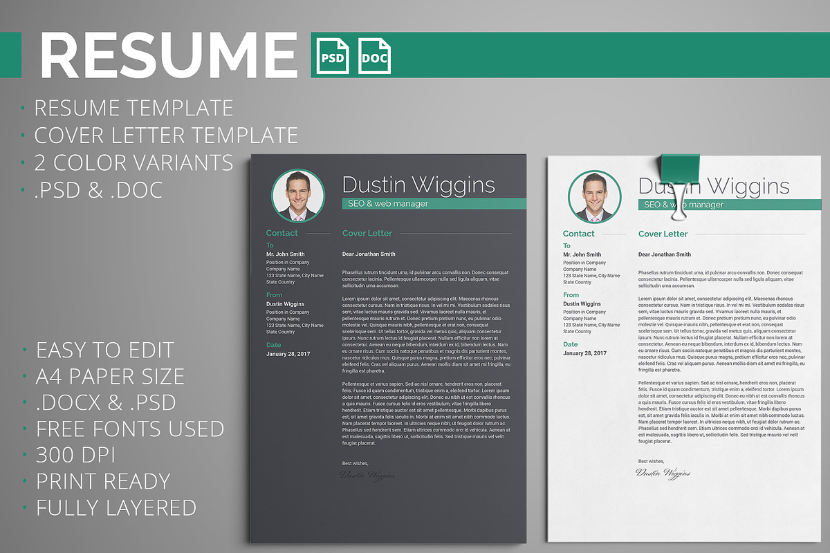 Resume template in Letter Templates - product preview 8