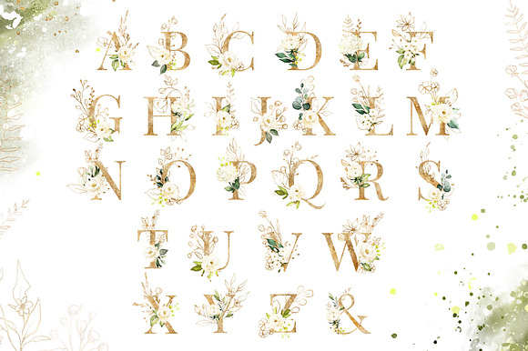 White roses. Watercolor floral set in Illustrations - product preview 6