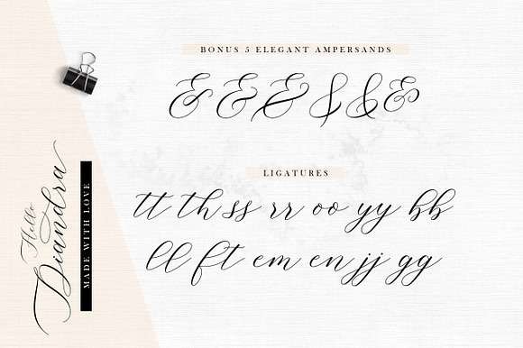 Hello Diandra in Script Fonts - product preview 5