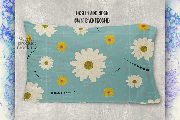 Standard size pillow case mockup in Product Mockups - product preview 2