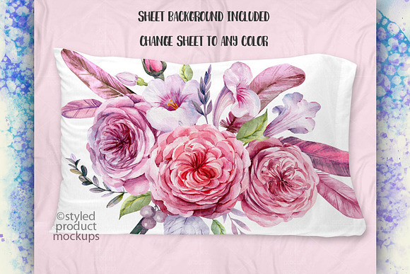 Standard size pillow case mockup in Product Mockups - product preview 3