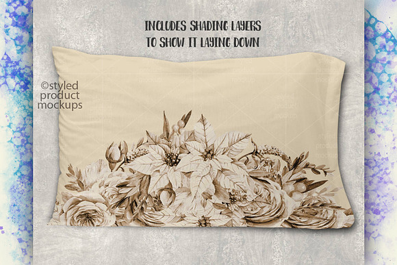 Standard size pillow case mockup in Product Mockups - product preview 5