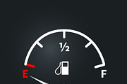 Low fuel level on dark
