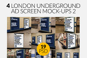 4 London Underground MockUp Bundle 2