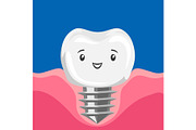 Illustration of smiling tooth