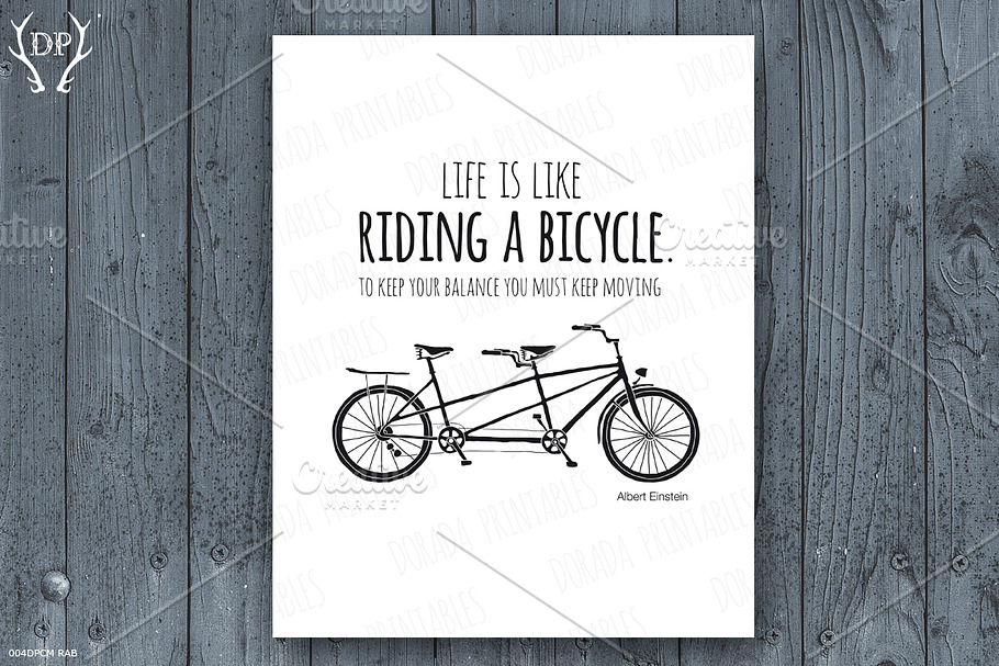 Life is like riding a bicycle print