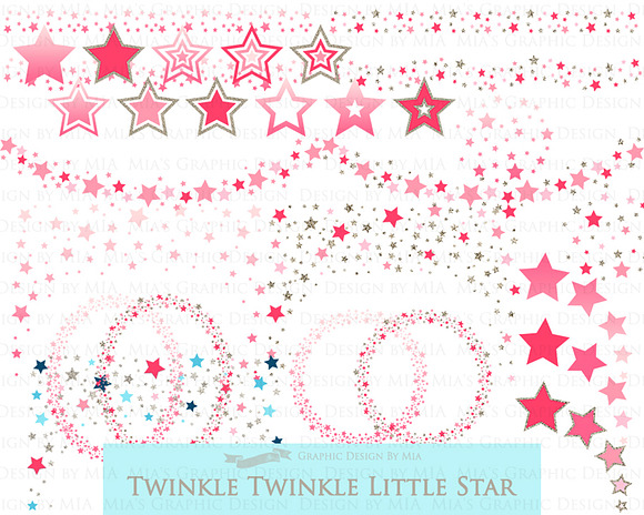 Red Blue Silver Stars in Illustrations - product preview 4