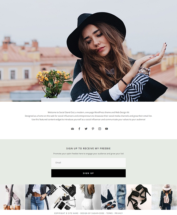 Social Media Influencers Site in WordPress Landing Page Themes - product preview 1