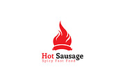 Hot Sausage Logo Template