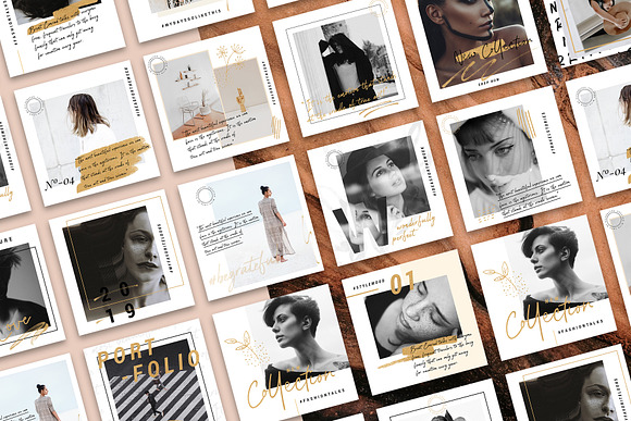 PS & Canva #InstaGold Bundle 60% OFF in Instagram Templates - product preview 4