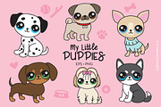 Cute Puppy Dog Vector EPS and PNG