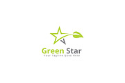 Green Star Logo Template