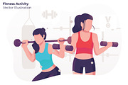 Fitness Activity-Vector Illustration
