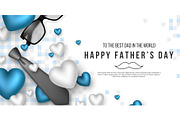 Fathers day greeting banner.