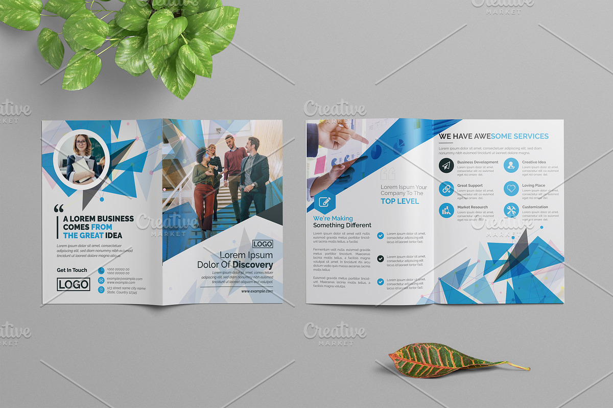 Abstract Bifold Brochure in Brochure Templates - product preview 8