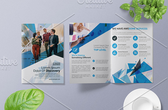 Abstract Bifold Brochure in Brochure Templates - product preview 1