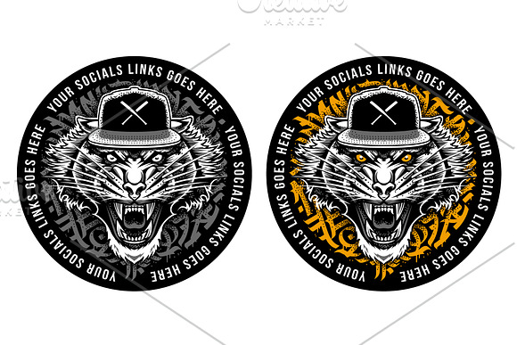 Tiger in Snapback Vector Art in Illustrations - product preview 2