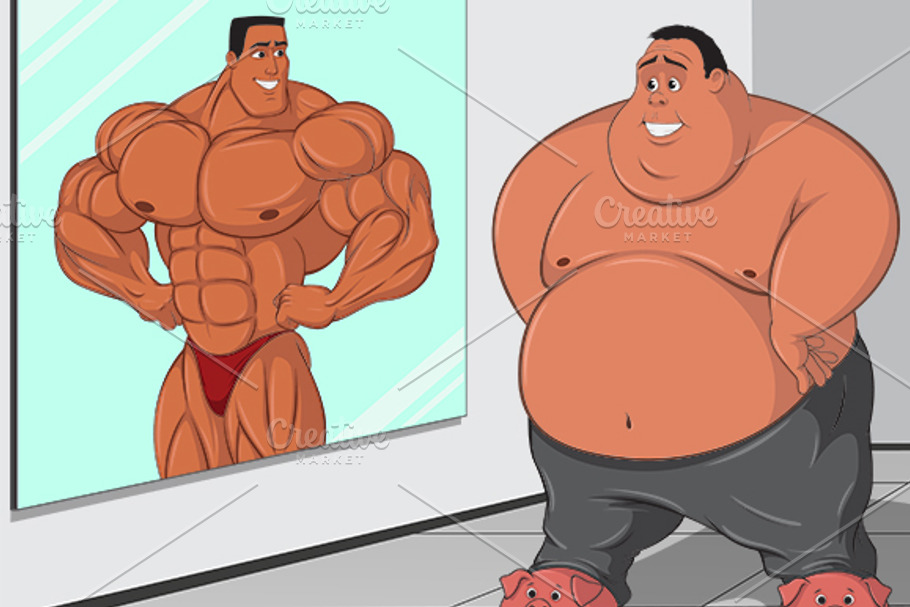 Athlete and fatso in Illustrations - product preview 8