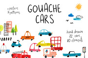 Gouache Cars