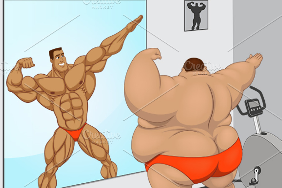 Athlete and fatso in Illustrations - product preview 8