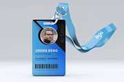 Blue & Black ID Card Design