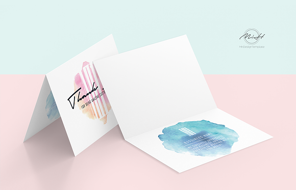 Flamingo Pack Card Template in Business Card Templates - product preview 5