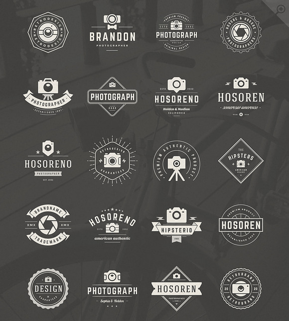20 Photography logos and badges in Logo Templates - product preview 2