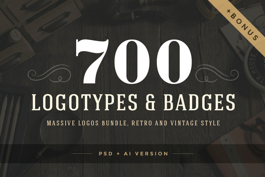 700 logos and badges bundle in Logo Templates - product preview 8