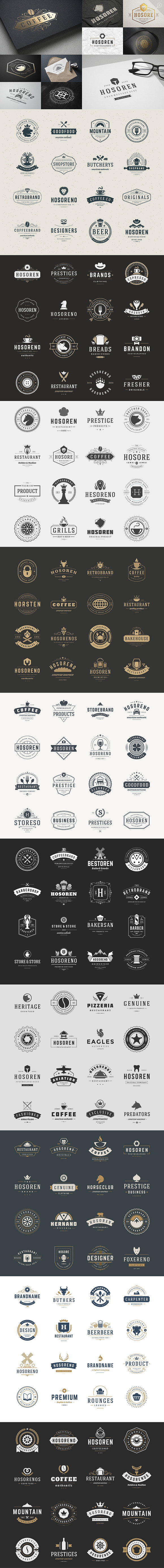 700 logos and badges bundle in Logo Templates - product preview 1