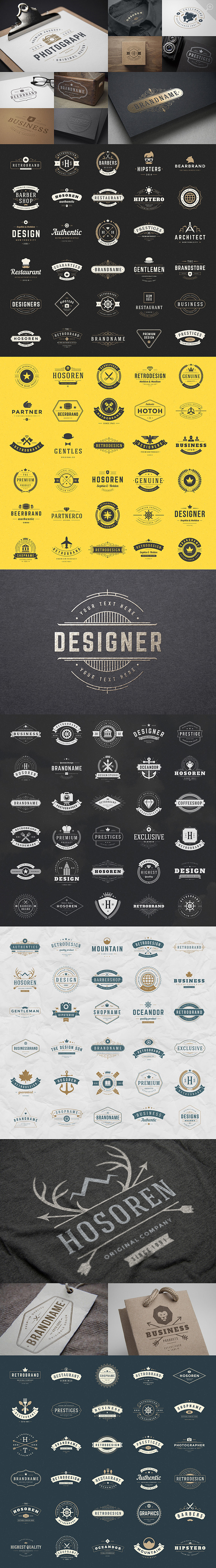 700 logos and badges bundle in Logo Templates - product preview 2
