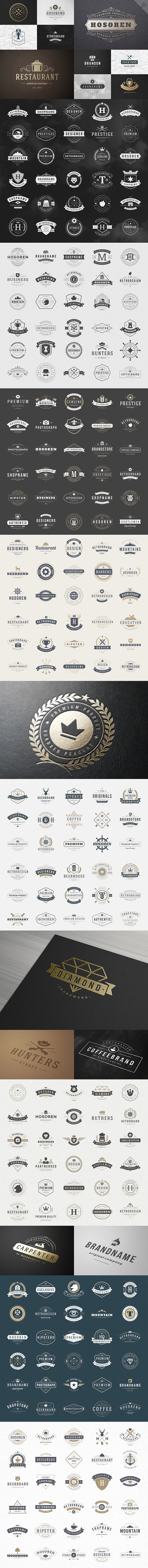 700 logos and badges bundle in Logo Templates - product preview 3