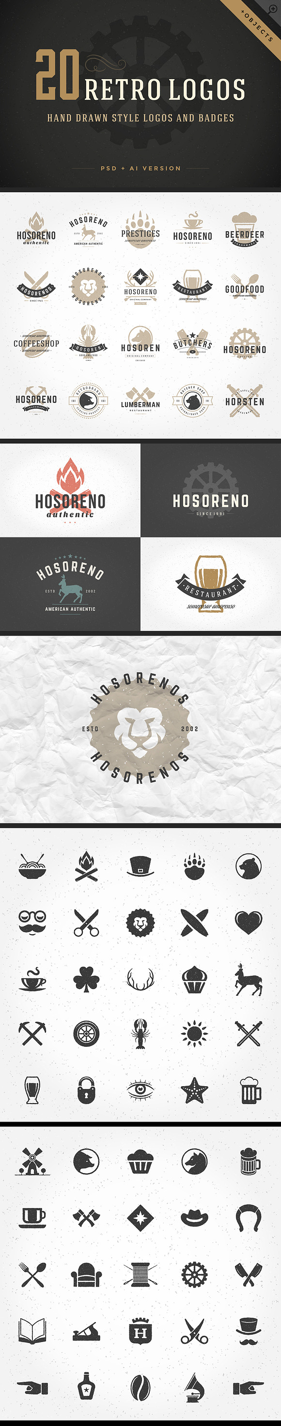 700 logos and badges bundle in Logo Templates - product preview 5