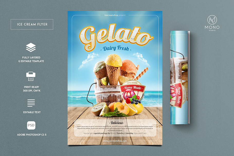 Ice Cream Flyer in Flyer Templates - product preview 8