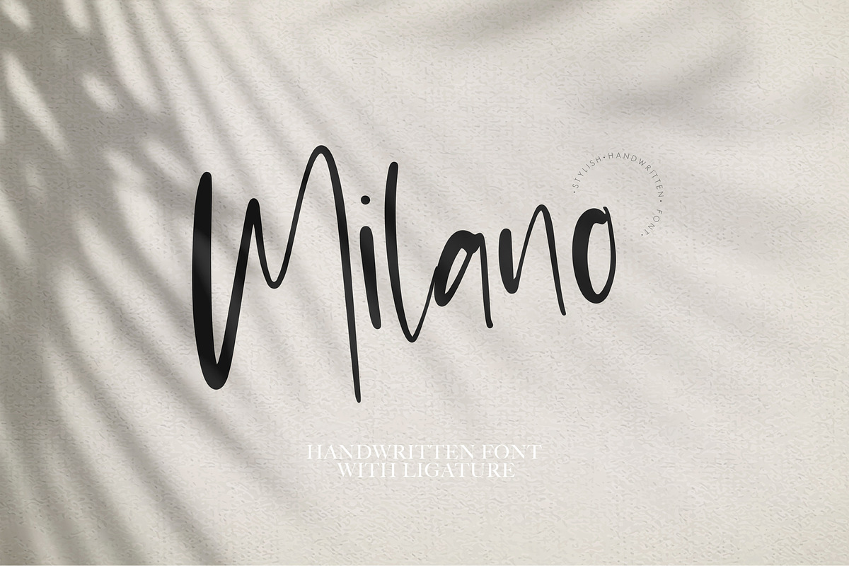 Milano | Stylist Font in Script Fonts - product preview 8