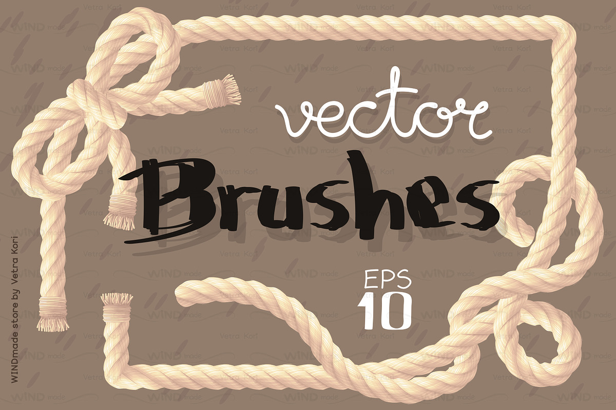 vector 28 brushes of Rope (AI) in Add-Ons - product preview 8