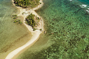 tropical island with sandy beach