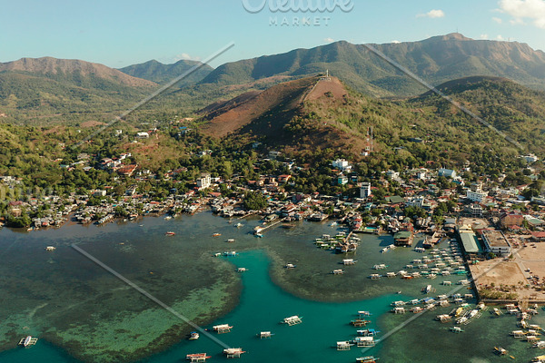 Coron town aerial view. Philippines