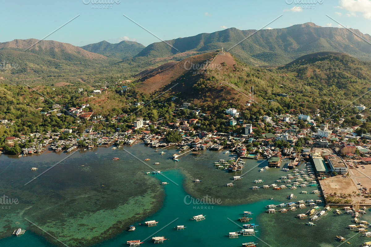 Coron town aerial view. Philippines in Graphics - product preview 8