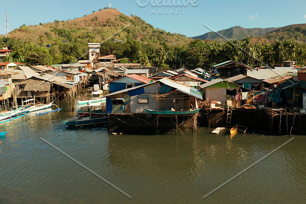 Fishermen houses on the water