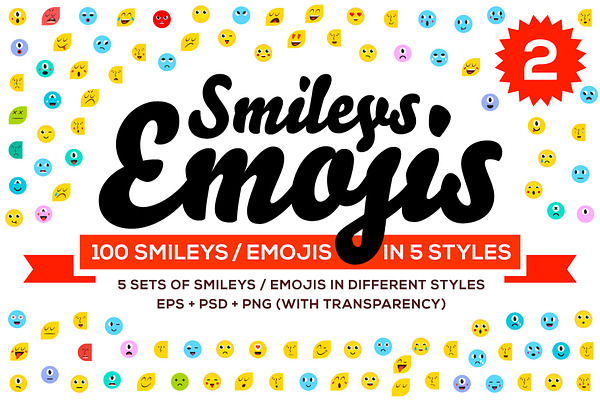 100 Emoji & Smiley Bundle Pack Vol 2