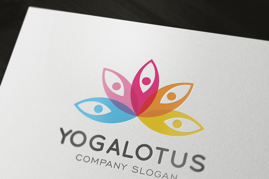 Yoga Lotus Logo in Logo Templates - product preview 8