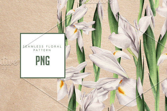 Irises (patterns & flowers) in Patterns - product preview 1