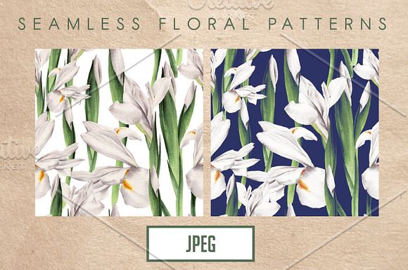 Irises (patterns & flowers) in Patterns - product preview 2