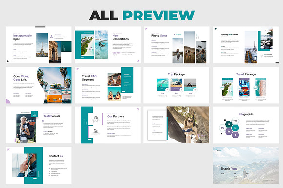 Travel Agency Powerpoint Template in PowerPoint Templates - product preview 3